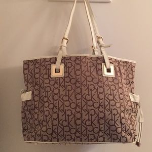 Calvin Klein East West Jacquard Tote Bag