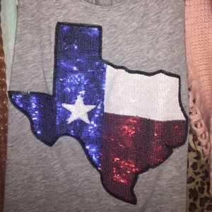 Texas sequined PINK/VS tank