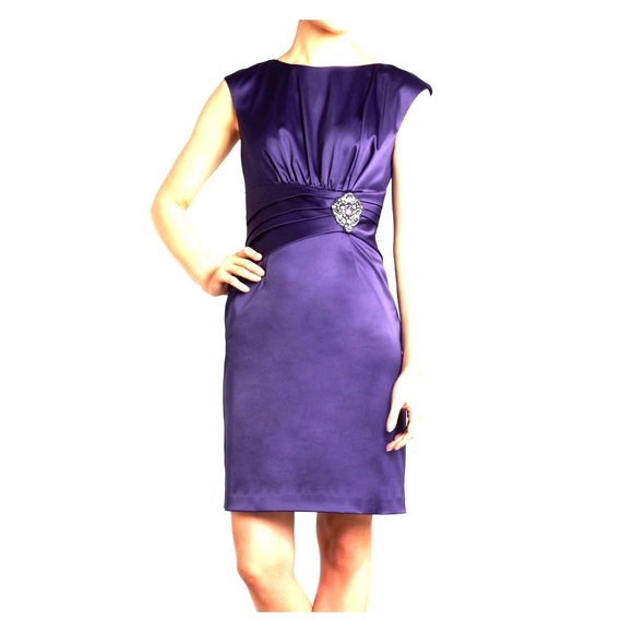 Coldwater Creek Jeweled Sateen Dress