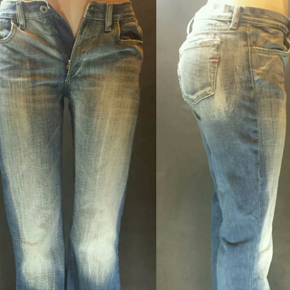 DIESEL Denim Jeans Mid-Rise Flare Leg Medium Wash