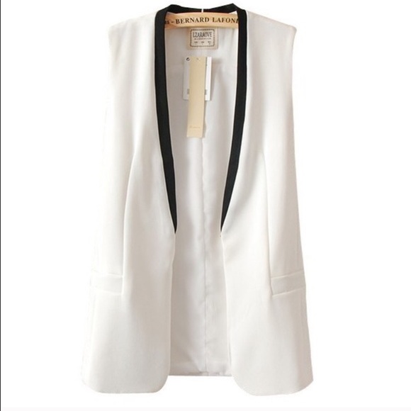 3-HR SALE White tuxedo vest