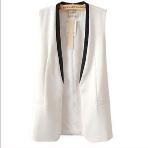 3-HR SALE White tuxedo vest