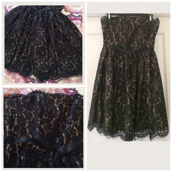 🎀NWOT Robert Rodríguez strapless lace prom dress - Picture 2 of 3