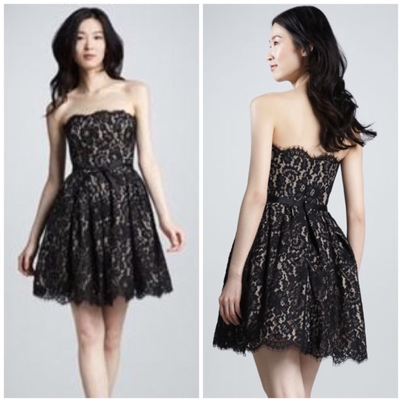 🎀NWOT Robert Rodríguez strapless lace prom dress - Picture 3 of 3