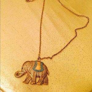 Gold elephant necklace