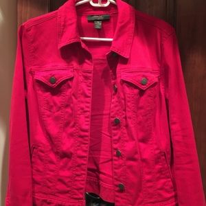 Style & jean co, red jean jacket
