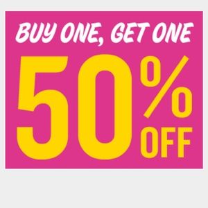 Bogo 1/2 off.  My closet.#### equal or lesser item