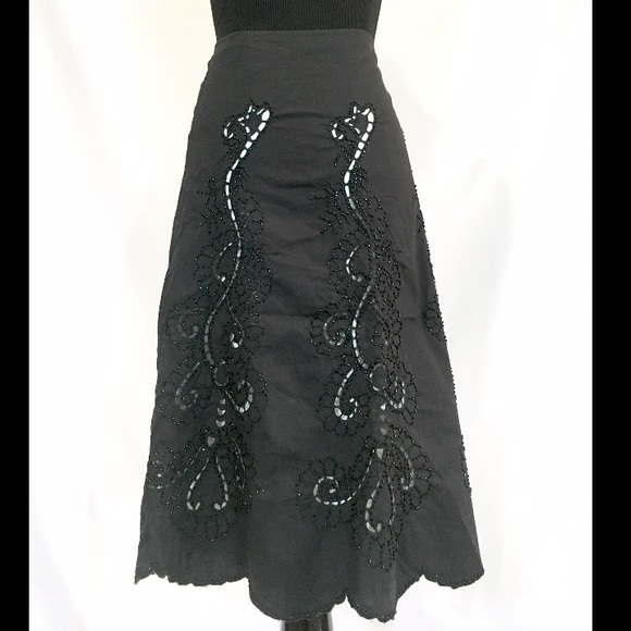Dresses & Skirts - SOLD Beaded Aline  Scalloped Skirt