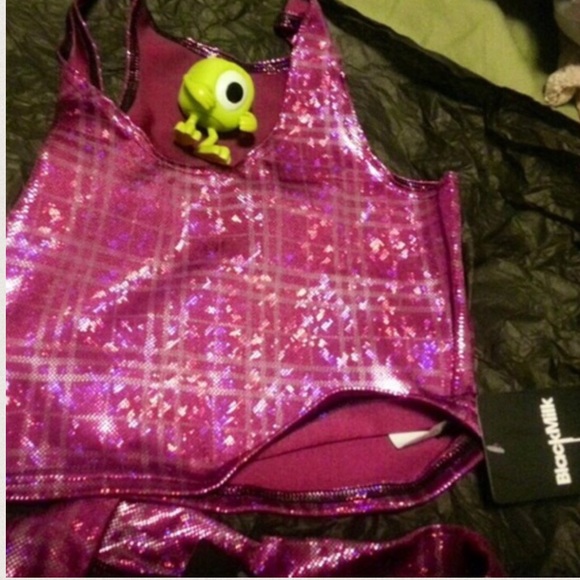 ✨💜Gorgeous!💜 BlackMilk Museum/Disco Tartan Crop - Picture 2 of 2