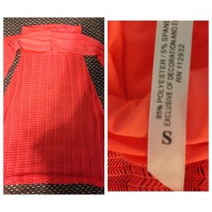 Coral Bathing suit cover. 🤗