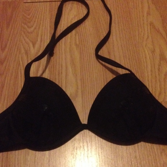 Black Sequenced Padded Xhilaration Bikini Top