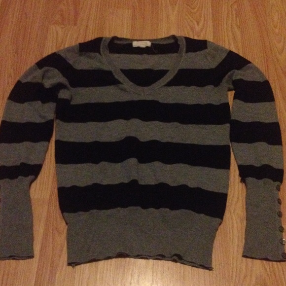 Black and grey striped sweater