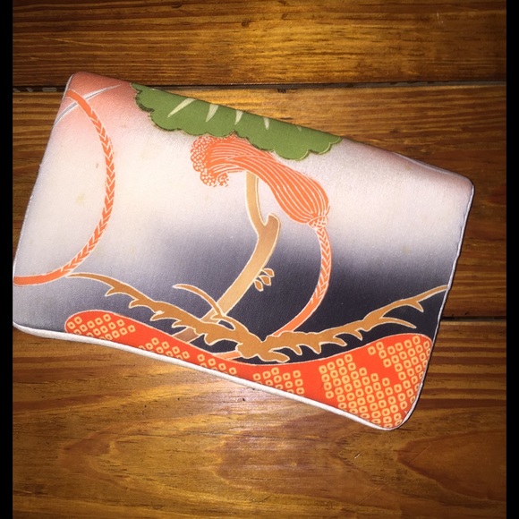 Vintage OOAK Sheila Davlin Silk Obi Print Clutch - Picture 3 of 3