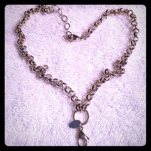 Origami owl silver double link custom chain
