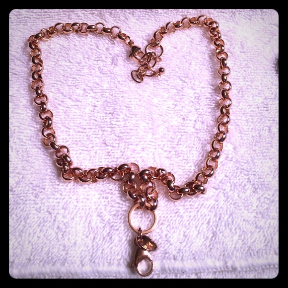 Origami rose gold chain