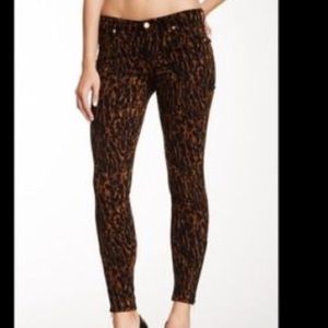 Leopard print 7 for all mankind jeans.