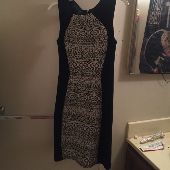 h&m tribal print bodycon dress