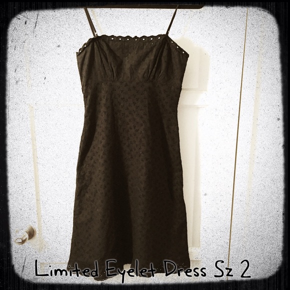 The Limited Black Eyelet Dress Size 2