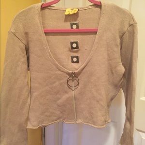 Crop top with long sleeve