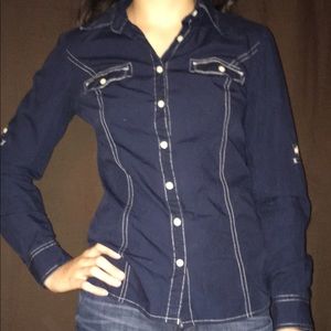 Tommy Hilfiger NAVY SHIRT shirt XS