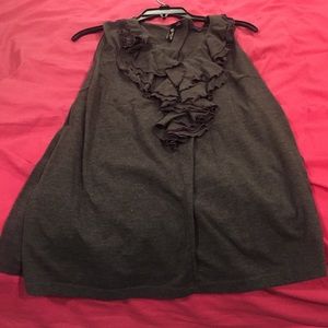 Grey ruffle shirt size 1X