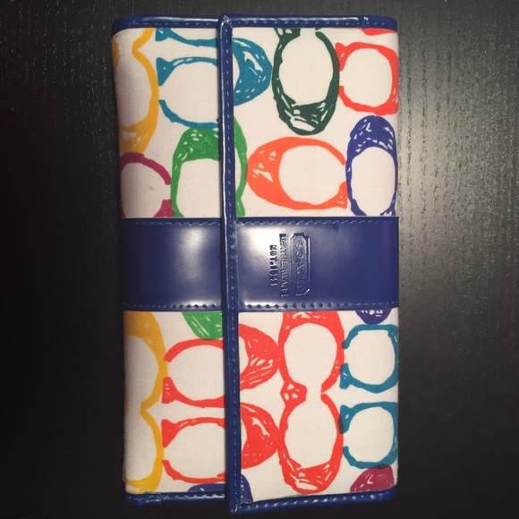 Coach wallet (very colorful) never used!