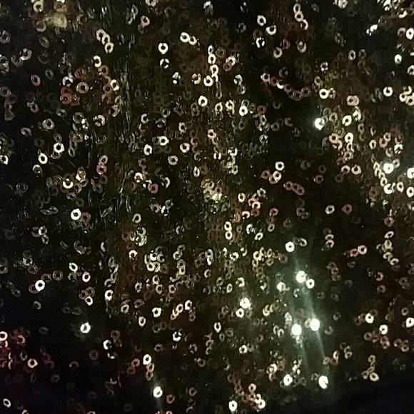 Black Peplum Sequin Dress - Picture 2 of 2