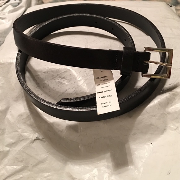 VS Black Leather Belt