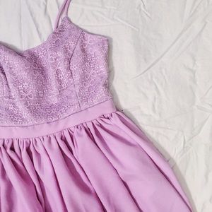 Missguided lilac lace skater dress