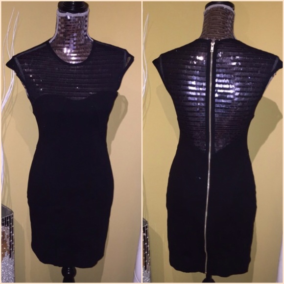 🎉HP🎉New Year Kardashian for Bebe Mesh Dress - Picture 3 of 4