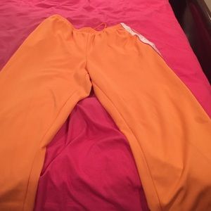 Orange jogging pants