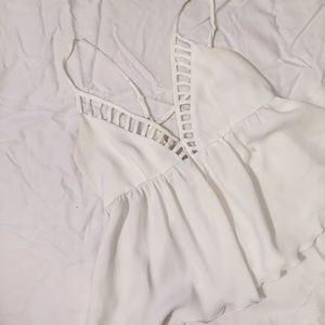 Nastygal cut-out white top