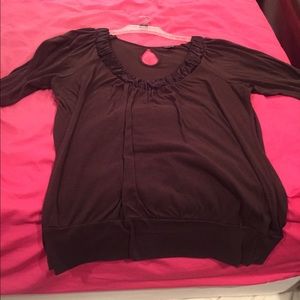 Cute in brown quarter sleeve shirt