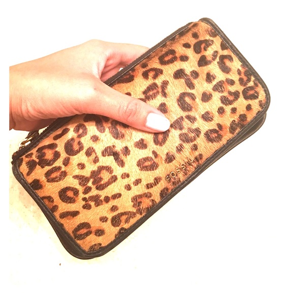 Fossil Leopard Leather Wallet