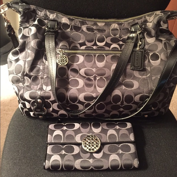 Coach bag and matching wallet
