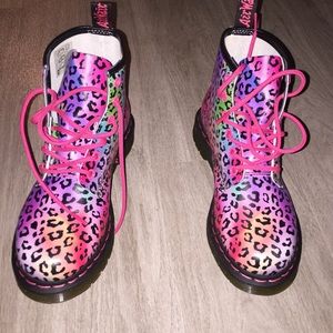 Pink leopard boots