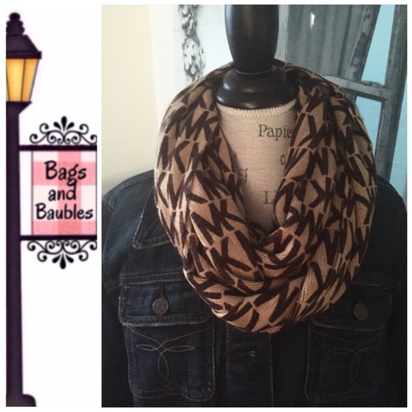 MICHAEL Michael Kors Tan Knit Infinity Scarf | NWT
