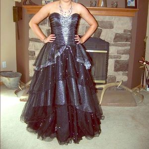 Black and silver Prom Dress
