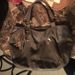 Pleather taupe purse