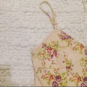 Forever 21 floral body suit/ leotard size lg