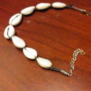 Ankle bracelet with cowrie shells