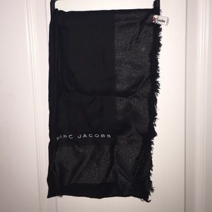 Marc Jacobs black and metallic scarf