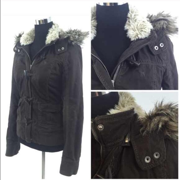 SOLD  💞 Abercrombie Hooded Winter Coat - Picture 2 of 4