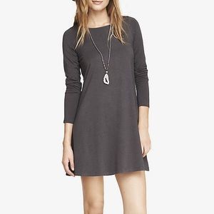 Express long sleeved gray trapeze dress XS
