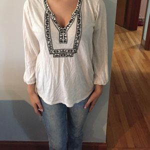 Lucky brand 3/4 sleeve peasant top