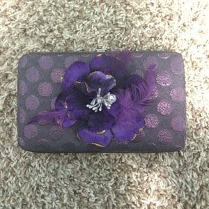 Purple flower wallet