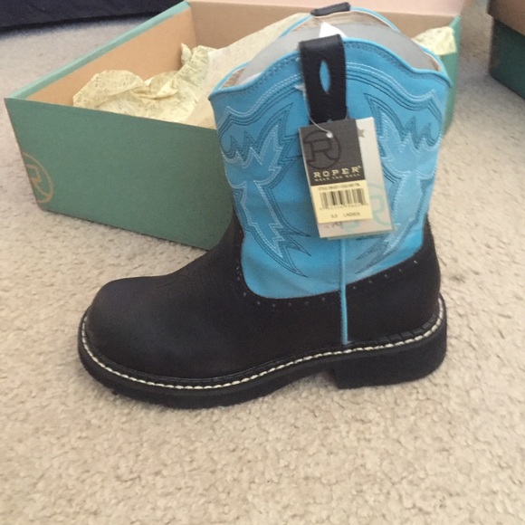 blue and brown cowboy/girl boots!
