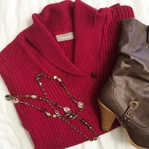 Red pullover sweater