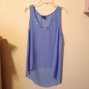 sheer tank yup with jewels