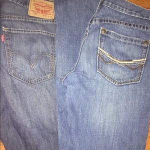 MENS 32/36 Ariat jeans, Levi jeans and TH shorts